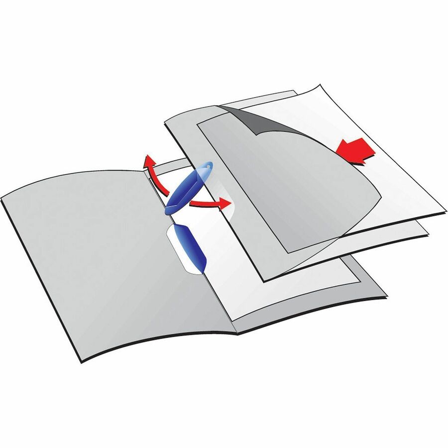SWINGCLIP Letter Report Cover - 8 1/2" x 11" - 30 Sheets Capacity - Polypropylene - Clear - Wear Resistant - 25 / Box