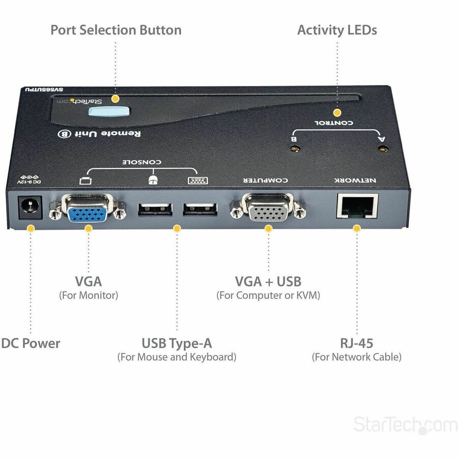 StarTech.com USB VGA KVM Console Extender over CAT5 UTP - 500 ft