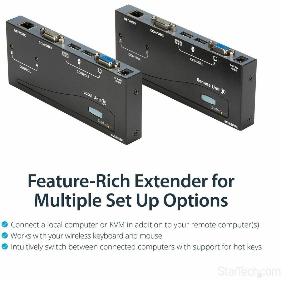 StarTech.com USB VGA KVM Console Extender over CAT5 UTP - 500 ft