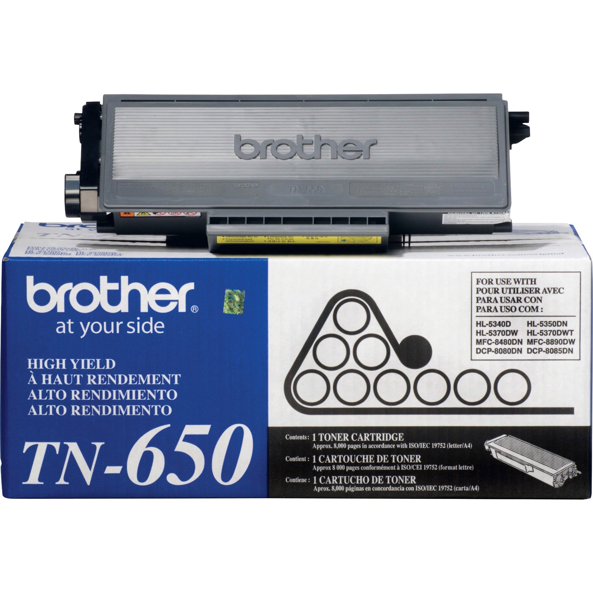 Brother TN650 Original Laser Toner Cartridge - Black - 1 Each