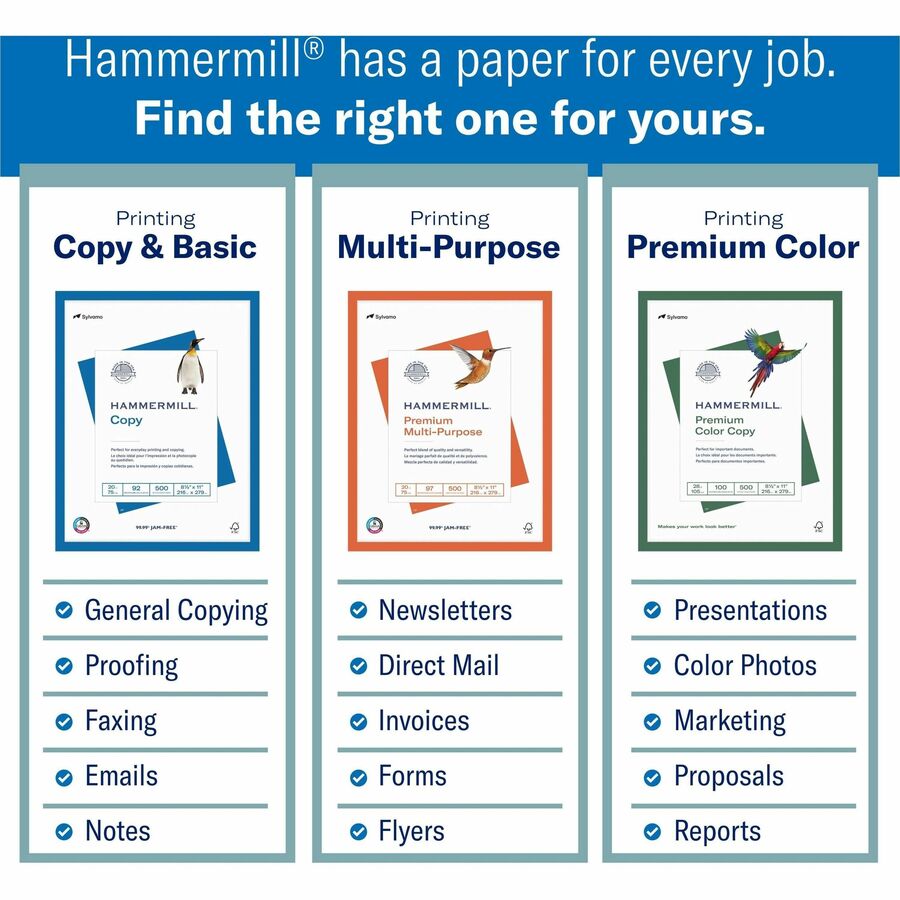 Hammermill Colors Recycled Copy Paper - Canary - Legal - 8 1/2" x 14" - 20 lb Basis Weight - Sustainable Forestry Initiative (SFI) - Jam-free - Canary - 10 / Pack