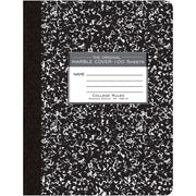 100 Sheets - 200 Pages - Printed - Sewn/Tapebound - Both Side Ruling Surface - Red Margin - 15 lb Basis Weight - 56 g/m² Grammage - 9 3/4" x 7 1/2" Sheet Size - 0.50" Height x 7.5" Width x 9.8" Length - White Paper - Black Binding - 1 Each