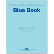 8 Sheets - 16 Pages - Stapled - Red Margin - 15 lb Basis Weight - Letter - 8 1/2" x 11" Sheet Size - White Paper - Blue Cover - 50 / Pack