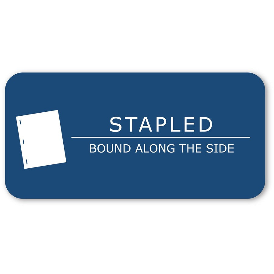 8 Sheets - 16 Pages - Stapled - Red Margin - 15 lb Basis Weight - Letter - 8 1/2" x 11" Sheet Size - White Paper - Blue Cover - 50 / Pack