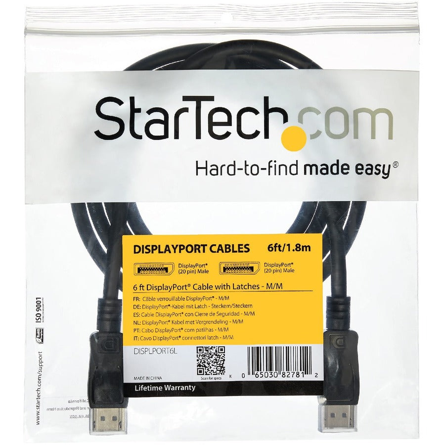 StarTech.com 50 ft DisplayPort Cable with Latches - M/M