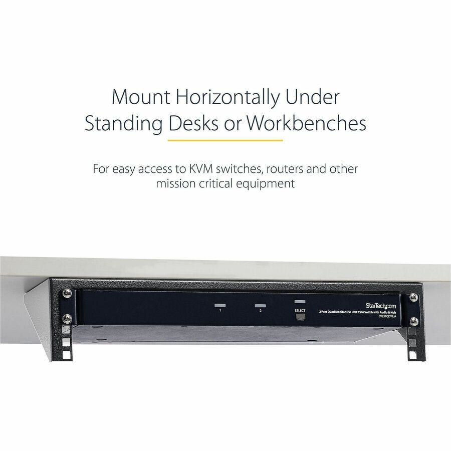 StarTech.com 2U 19in Steel Vertical Wall Mount Equipment Rack Bracket