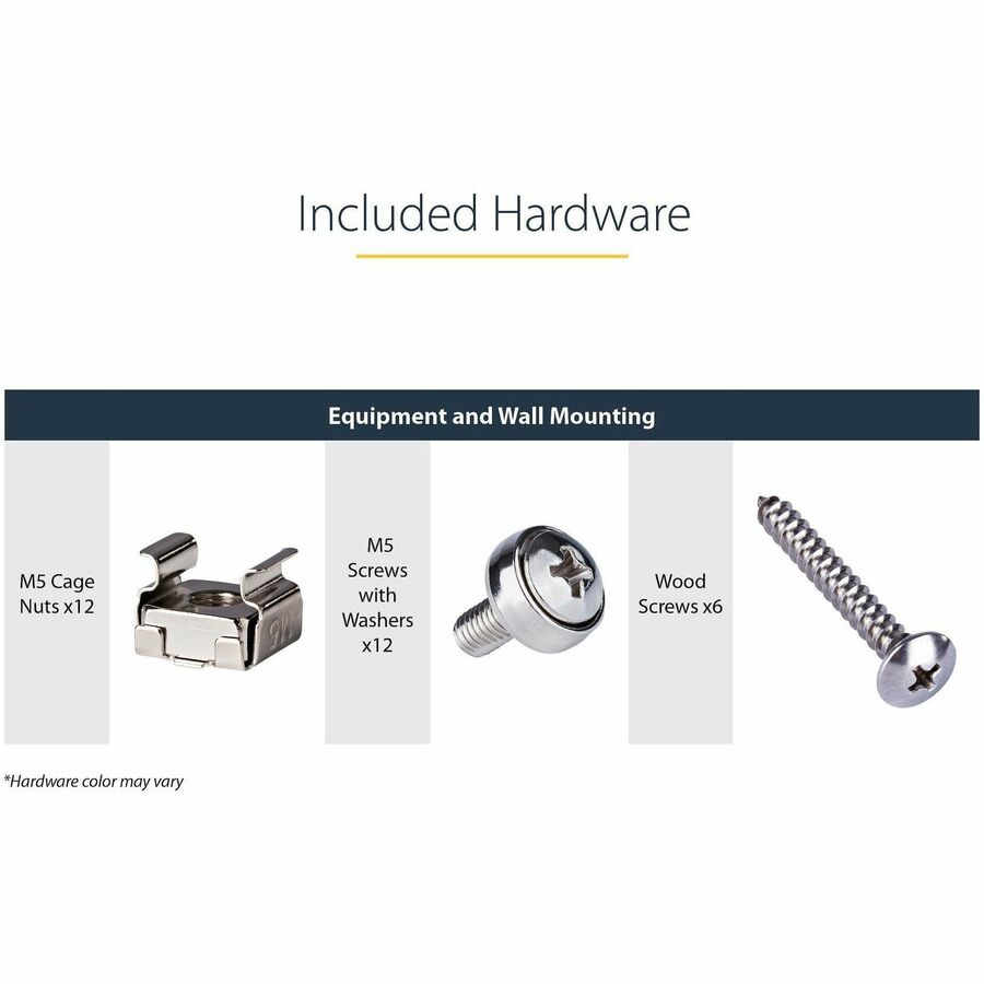 StarTech.com 3U 19in Steel Vertical Wall Mount Equipment Rack Bracket