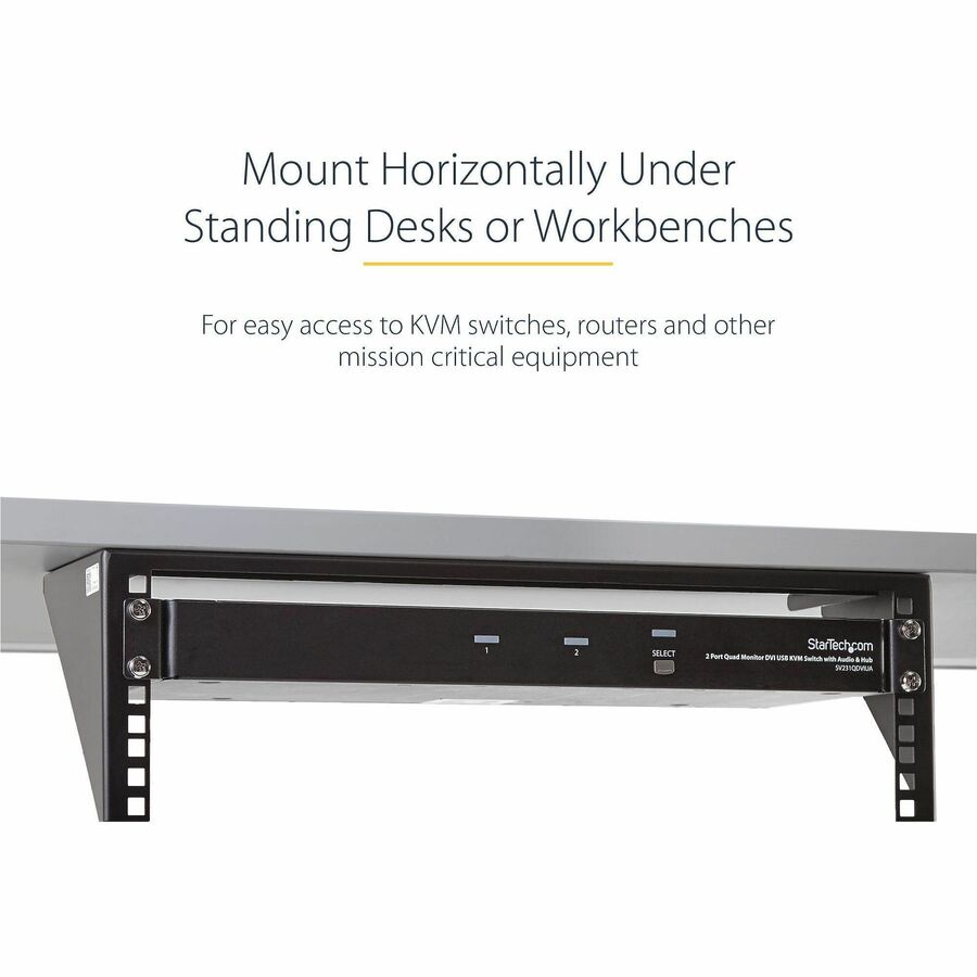 StarTech.com 3U 19in Steel Vertical Wall Mount Equipment Rack Bracket