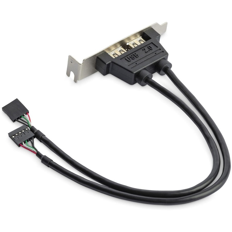StarTech.com 2 Port USB A Female Low Profile Slot Plate Adapter