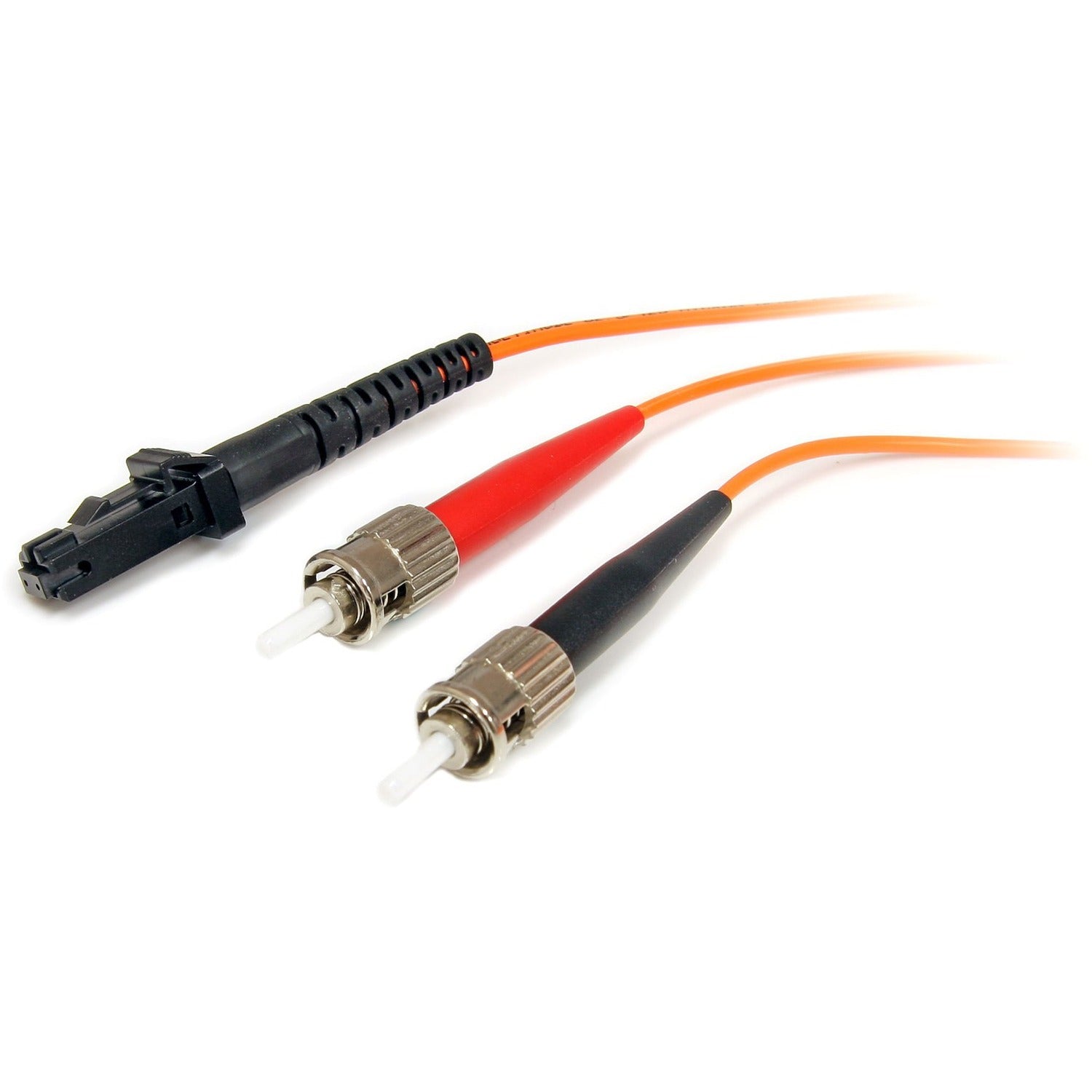 StarTech.com Fiber Optic Duplex Patch Network Cable, 3.28 ft, MT-RJ Male to 2 x ST Male, Multimode 62.5/125 µm, LSZH Jacket, Orange, 10 Gbit/s, 1 Each
