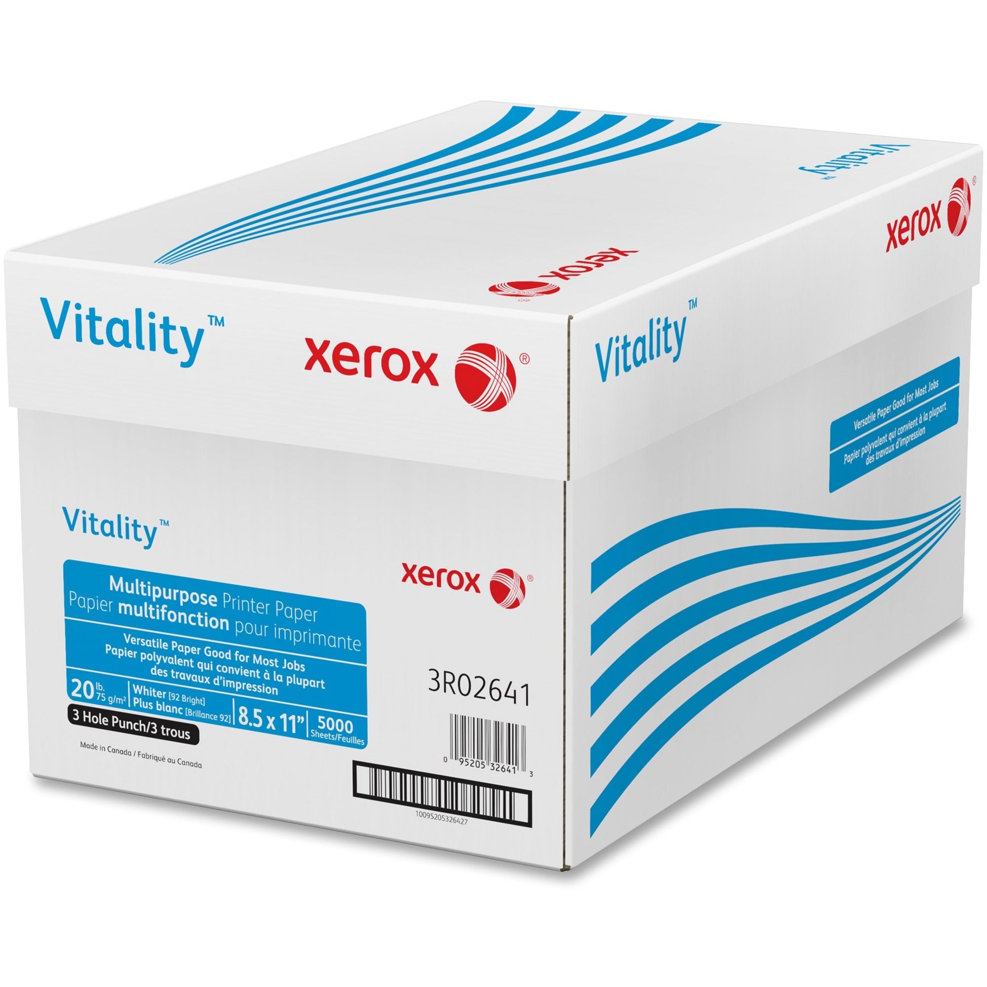 92 Brightness - 90% Opacity - Letter - 8 1/2" x 11" - 20 lb Basis Weight - White - 500 Sheets per Ream - 10 / Carton