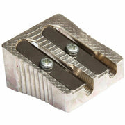 Baumgartens Pencil Sharpener Dual Hole SILVER (MR-2110)