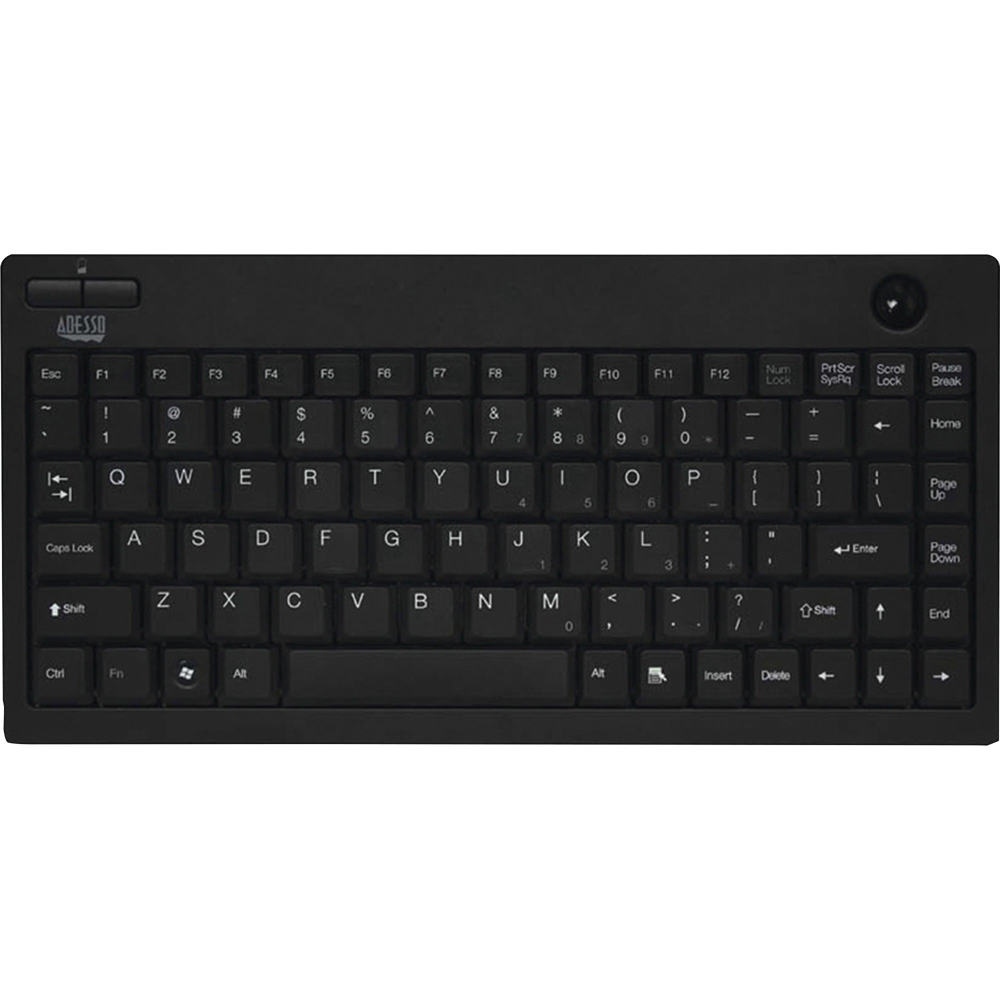 Adesso Wireless Mini Trackball Keyboard