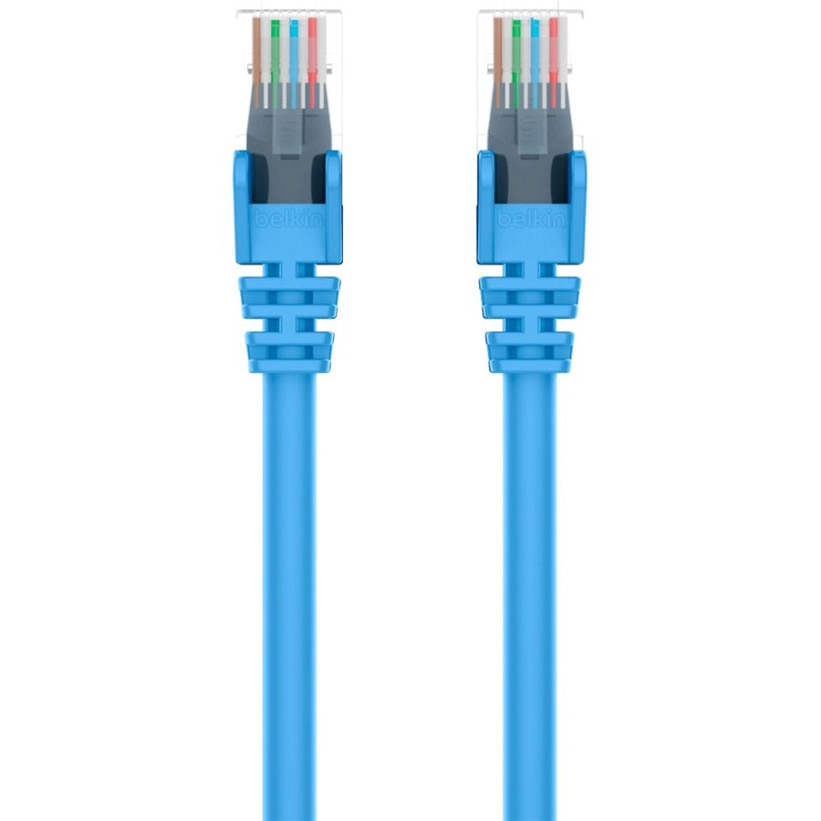 Belkin CAT6 Ethernet Patch Cable, RJ45, M/M - 1 ft Category 6 Network Cable for Network Device - First End: 1 x RJ-45 Network - Male - Second End: 1 x RJ-45 Network - Male - Patch Cable - Blue - 1 Each