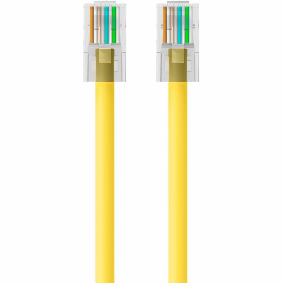 Belkin CAT6 Ethernet Patch Cable, RJ45, M/M - 15 ft Category 6 Network Cable for Network Device - First End: 1 x RJ-45 Network - Male - Second End: 1 x RJ-45 Network - Male - Patch Cable - Yellow - 1 Each