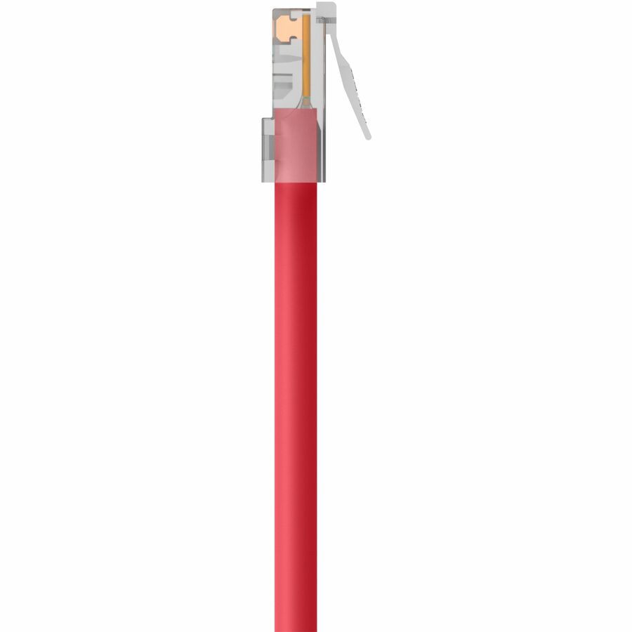 Belkin CAT6 Ethernet Patch Cable, RJ45, M/M - 25 ft Category 6 Network Cable for Network Device - First End: 1 x RJ-45 Network - Male - Second End: 1 x RJ-45 Network - Male - Patch Cable - Red - 1 Each