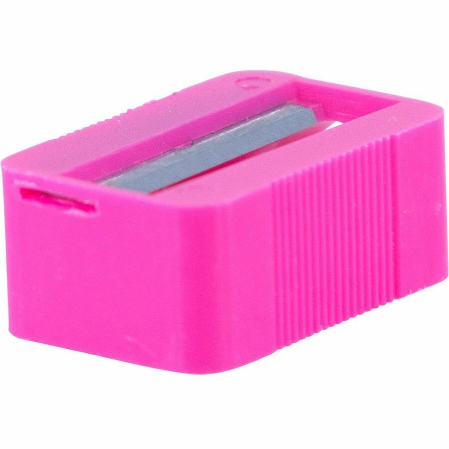 Baumgartens Slanted Face Pencil Sharpener Single Hole ASSORTED Colors (MR3380)
