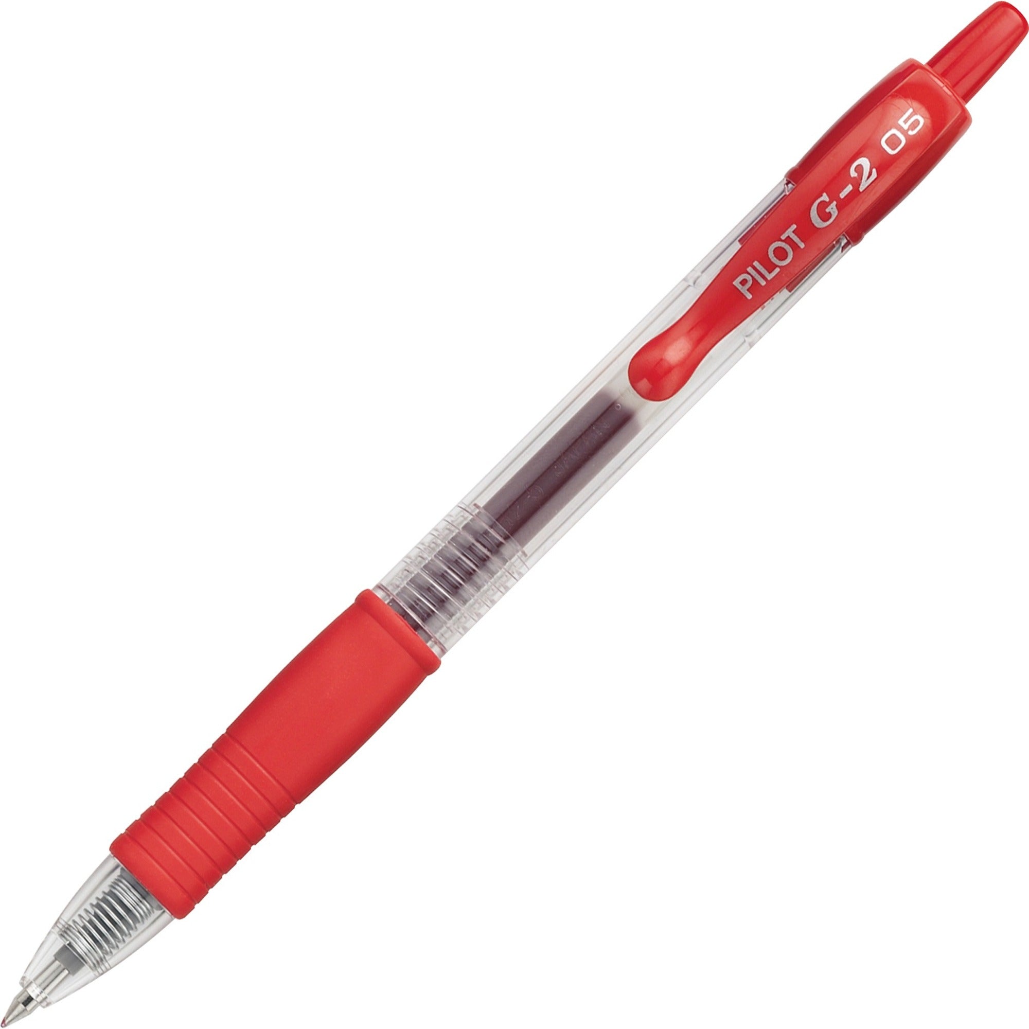 G2 Premium Gel Ink Retractable Pens, 0.5 mm Extra Fine, Red Ink, Refillable, 1 Dozen