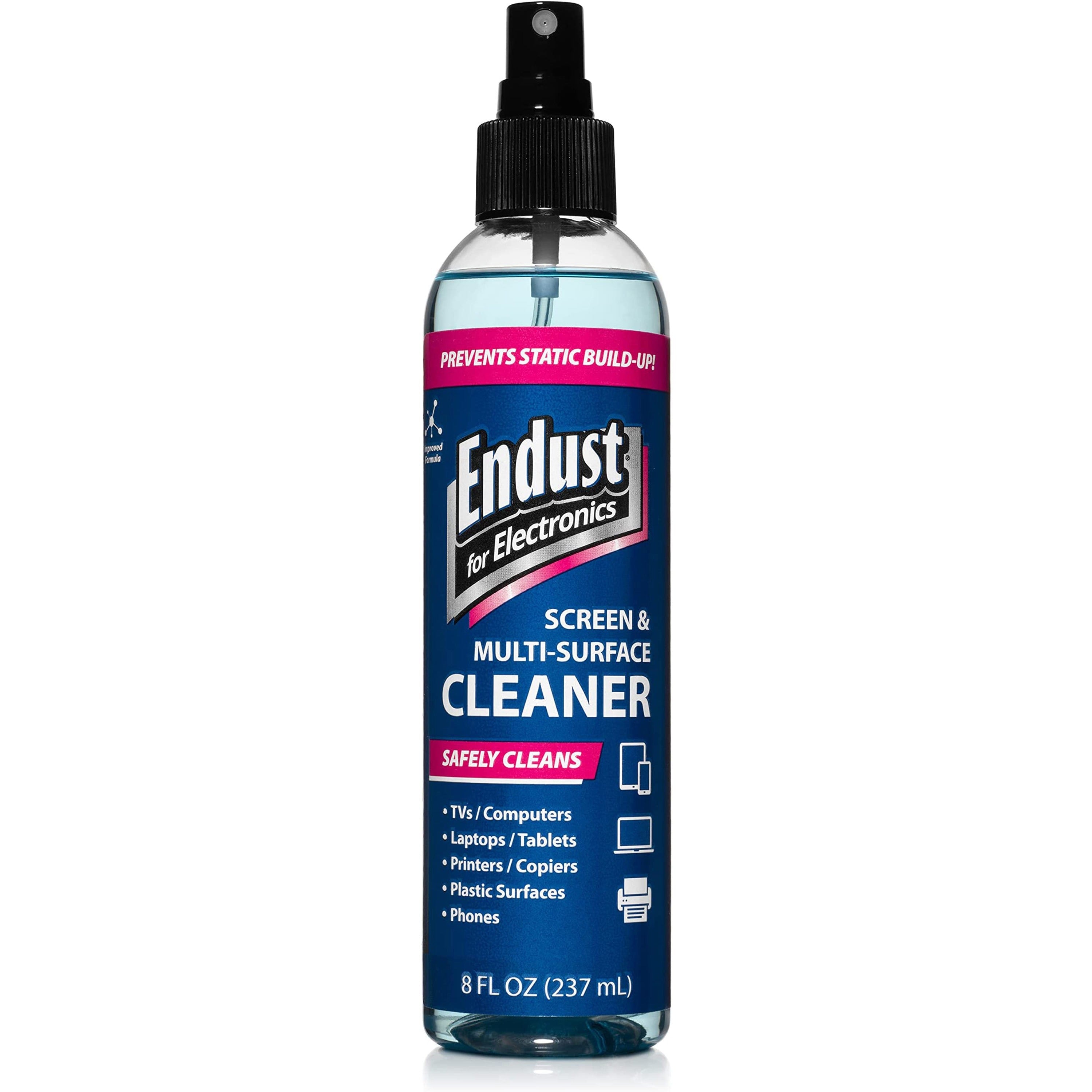 For Multi Surface, Electrical Equipment - 8 fl oz - Ammonia-free, Anti-static, Oil-free, Wax-free, Streak-free, Residue-free - BluePump Spray - 1 Each