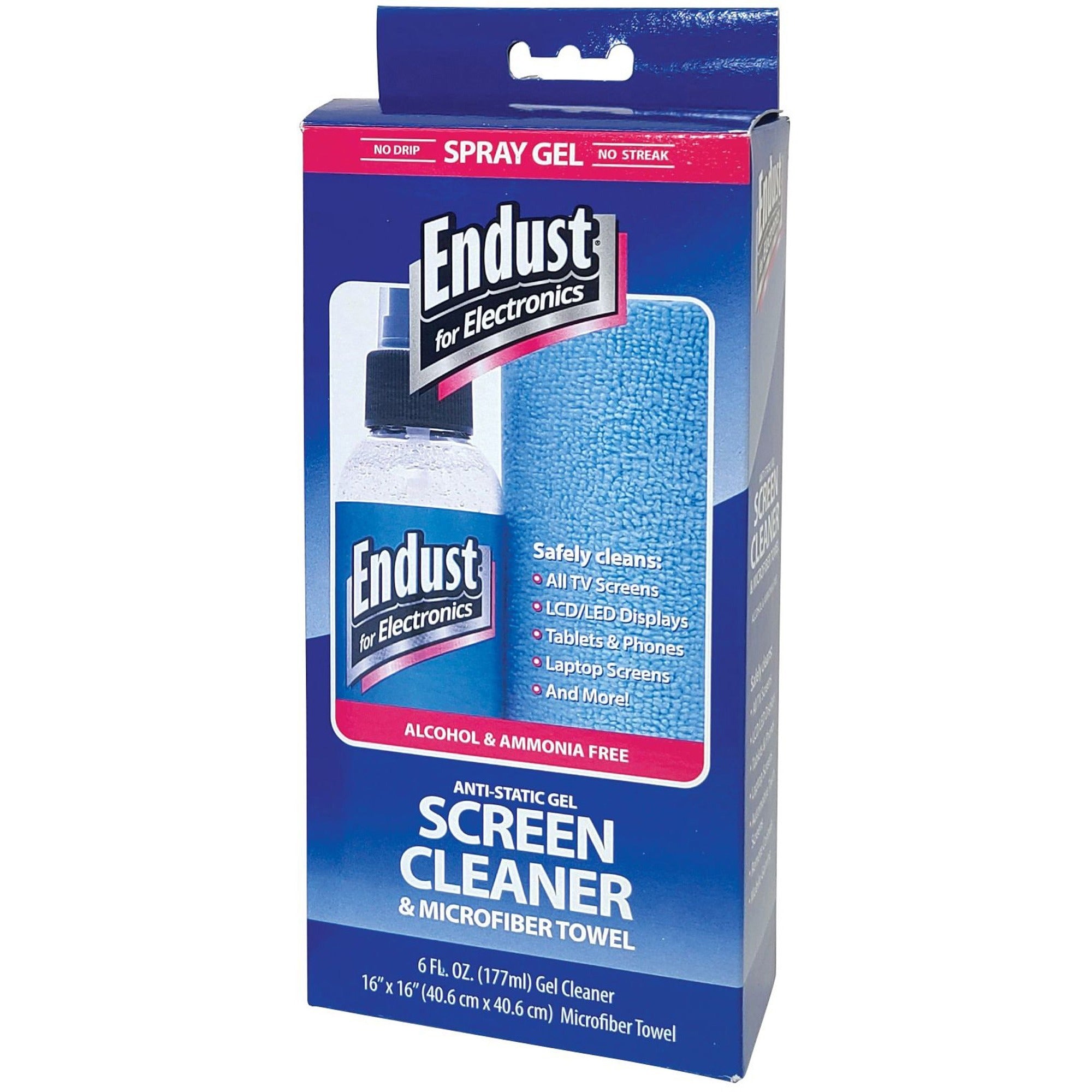 For Display Screen - Streak-free, Ammonia-free, Alcohol-free - 1 Kit