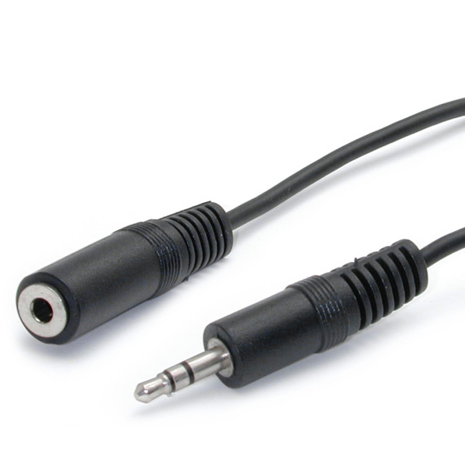 StarTech.com 6 ft 3.5mm Stereo Extension Audio Cable, Male to Female, Nickel Plated, Black, 1 Each