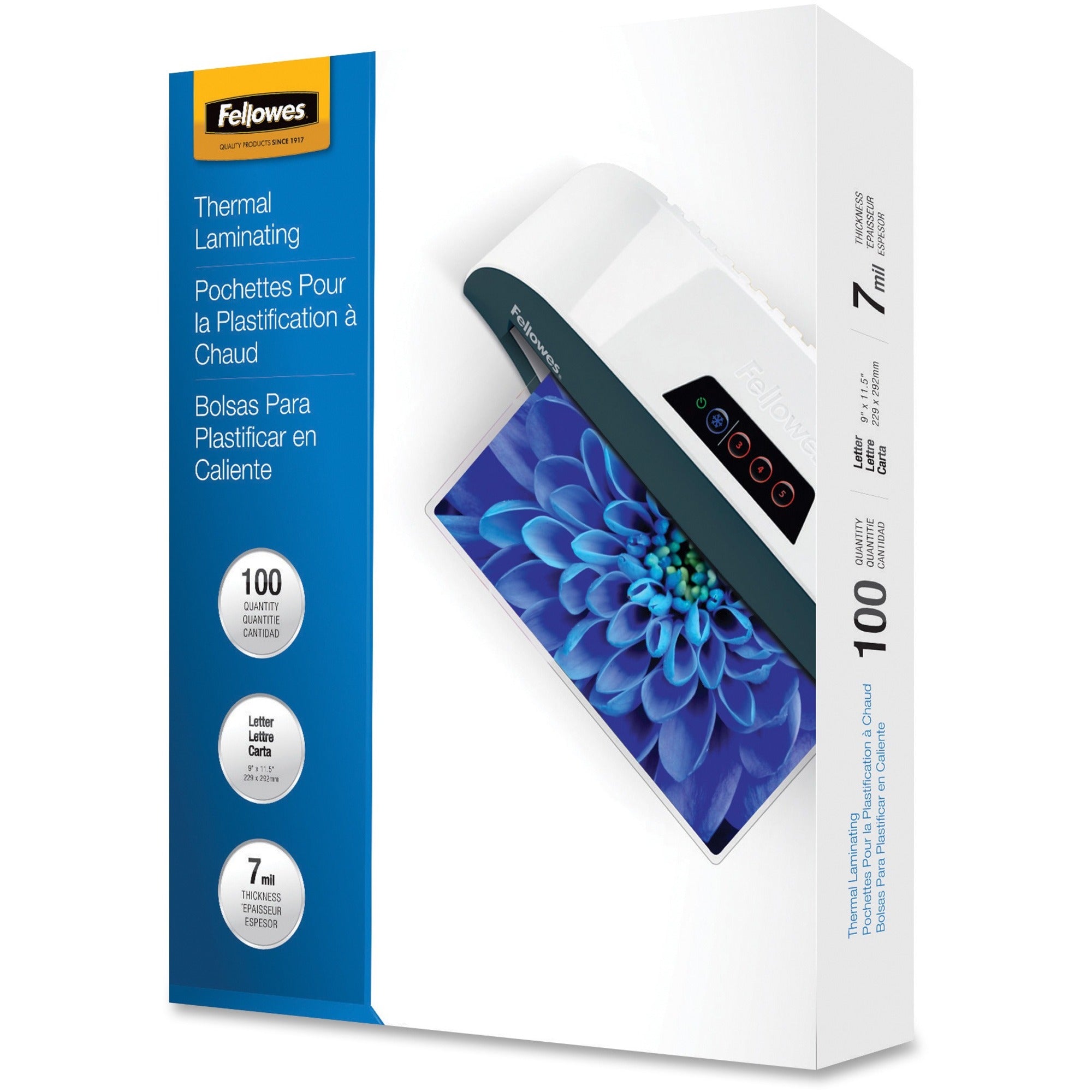 Sheet Size Supported: Letter - Laminating Pouch/Sheet Size: 9" Width x 7 mil Thickness - Type G - Glossy - for Document, Letter - Durable - Clear - 1 Pack
