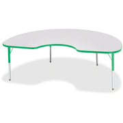 Berries® Kidney Activity Table - 48" X 72", E-height - Freckled Gray/Green/Gray