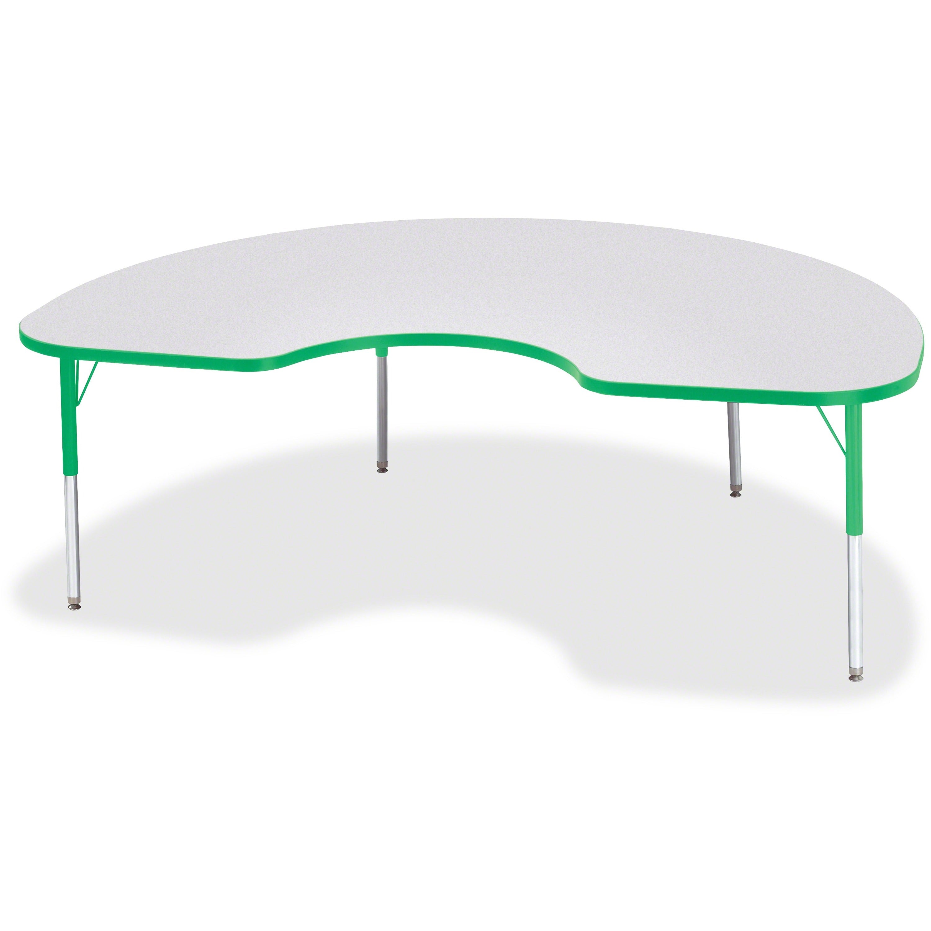 Berries® Kidney Activity Table - 48" X 72", E-height - Freckled Gray/Green/Gray