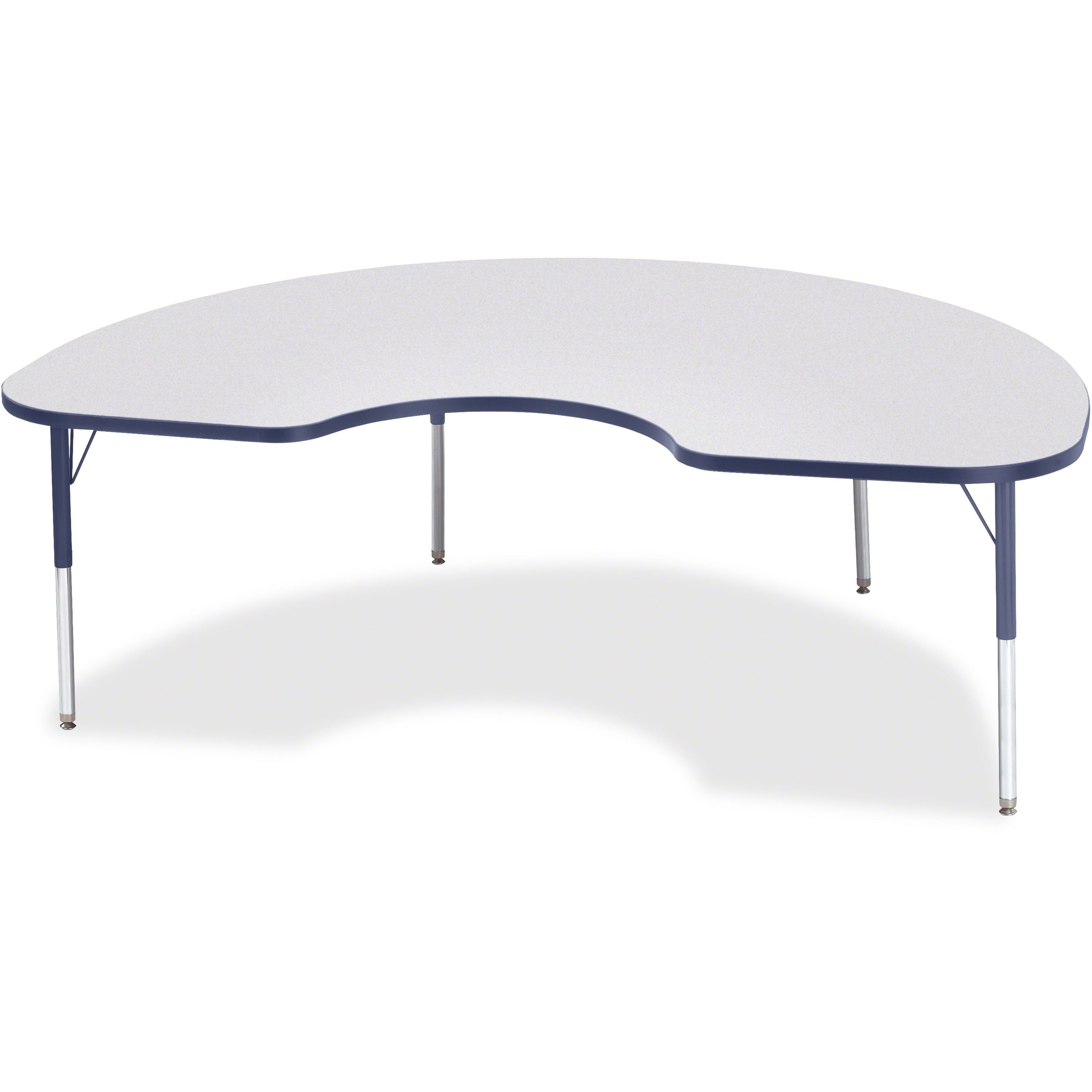 Berries® Kidney Activity Table - 48" X 72", E-height - Freckled Gray/Navy/Gray