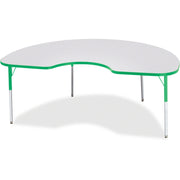 Berries® Kidney Activity Table - 48" X 72", A-height - Freckled Gray/Green/Gray