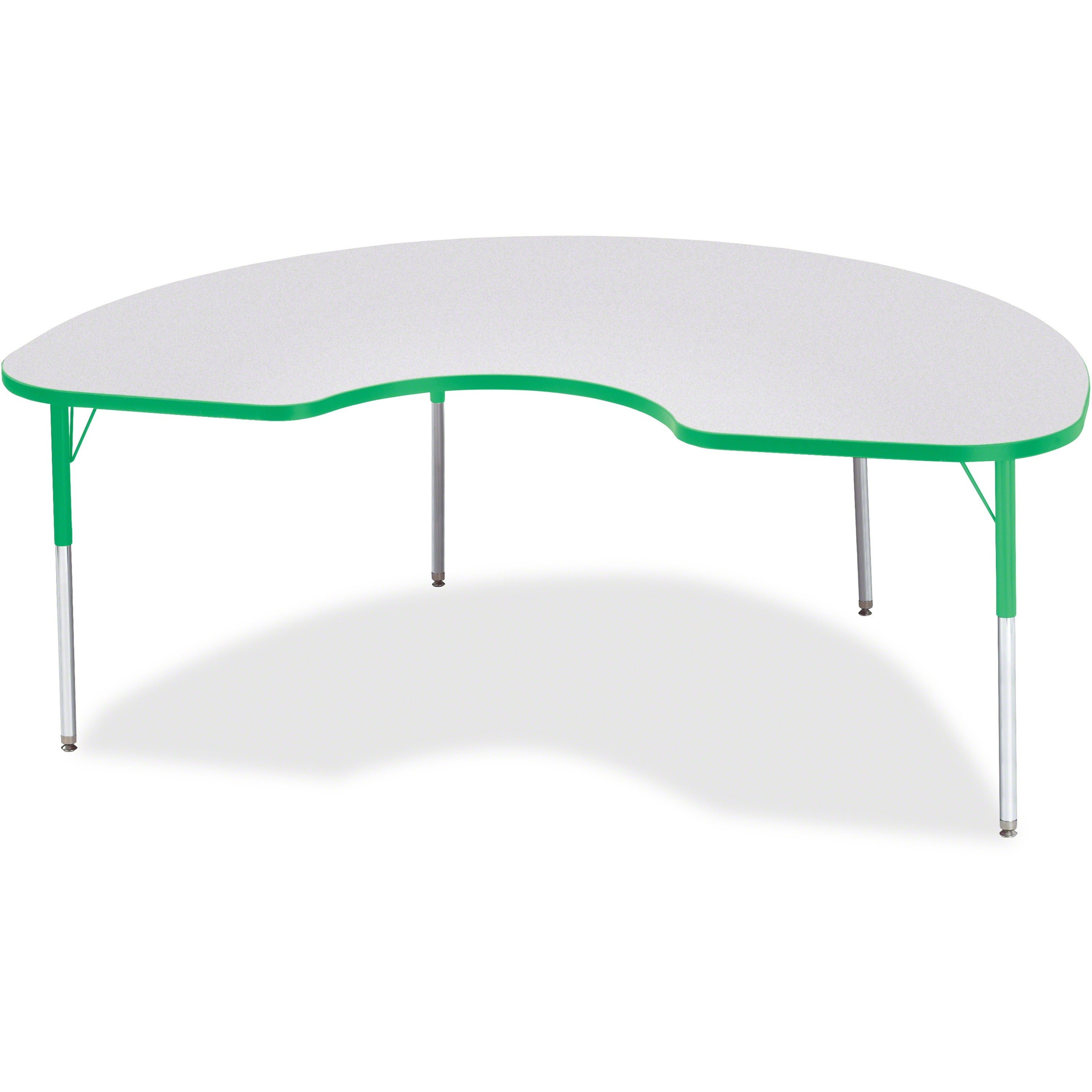 Berries® Kidney Activity Table - 48" X 72", A-height - Freckled Gray/Green/Gray