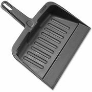 Dust Pan - 8.20" Wide - 12.25" Handle - Plastic - Charcoal - 1 Each