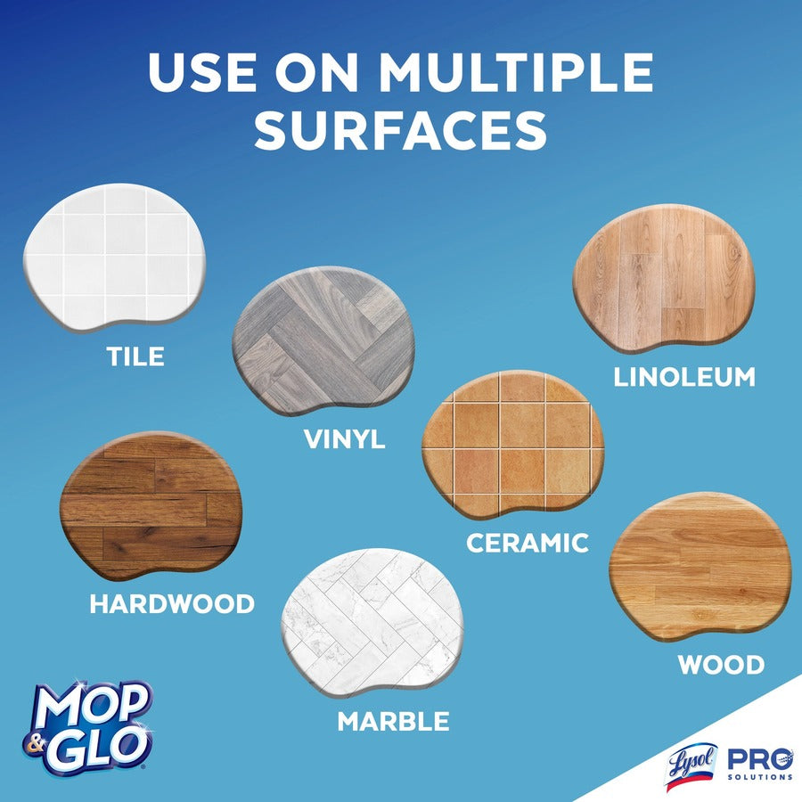 Professional MOP & GLO&reg; Triple Action Floor Shine Cleaner - For Wood Floor, Vinyl Floor, Linoleum Floor, Ceramic Tile Floor, Tile - 64 oz (4 lb) - Fresh Citrus Scent - Tan - 6 / Carton