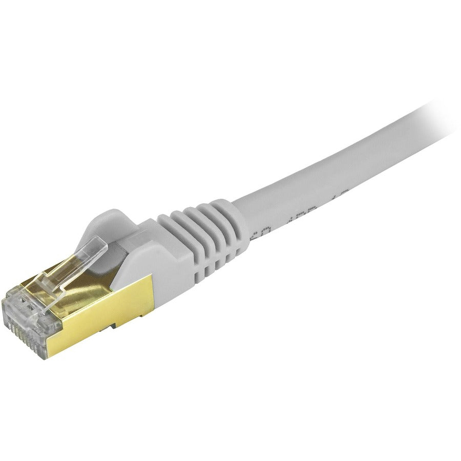 StarTech.com 14 ft Gray Shielded Snagless 10 Gigabit RJ45 STP Cat6a Patch Cable