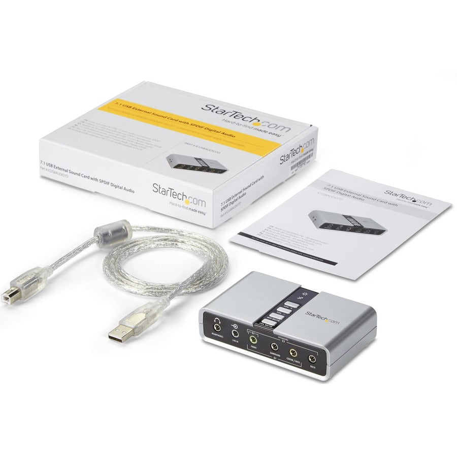 StarTech.com 7.1 USB Audio Adapter External Sound Card