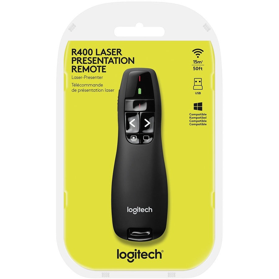 Laser - Wireless - 49.21 ft - Radio Frequency - 2.40 GHz - Black - USB - 1 Each