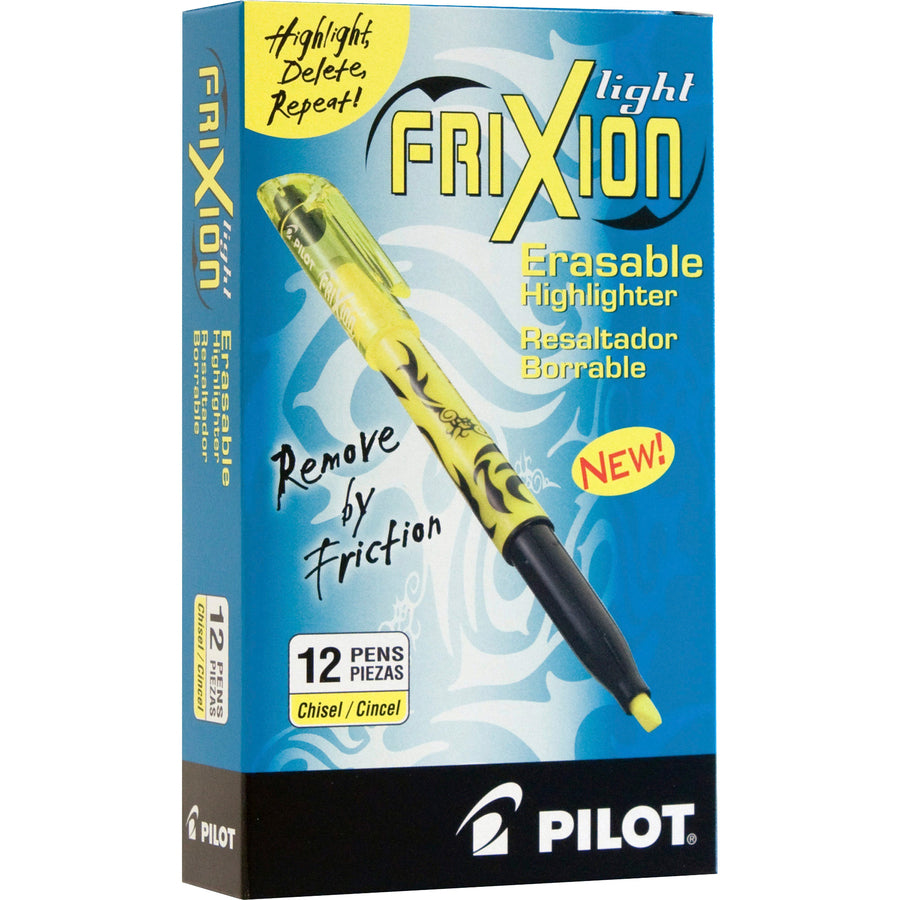 FriXion Highlighters - Erasable - Fluorescent Yellow Ink - Multipurpose - 1 Dozen