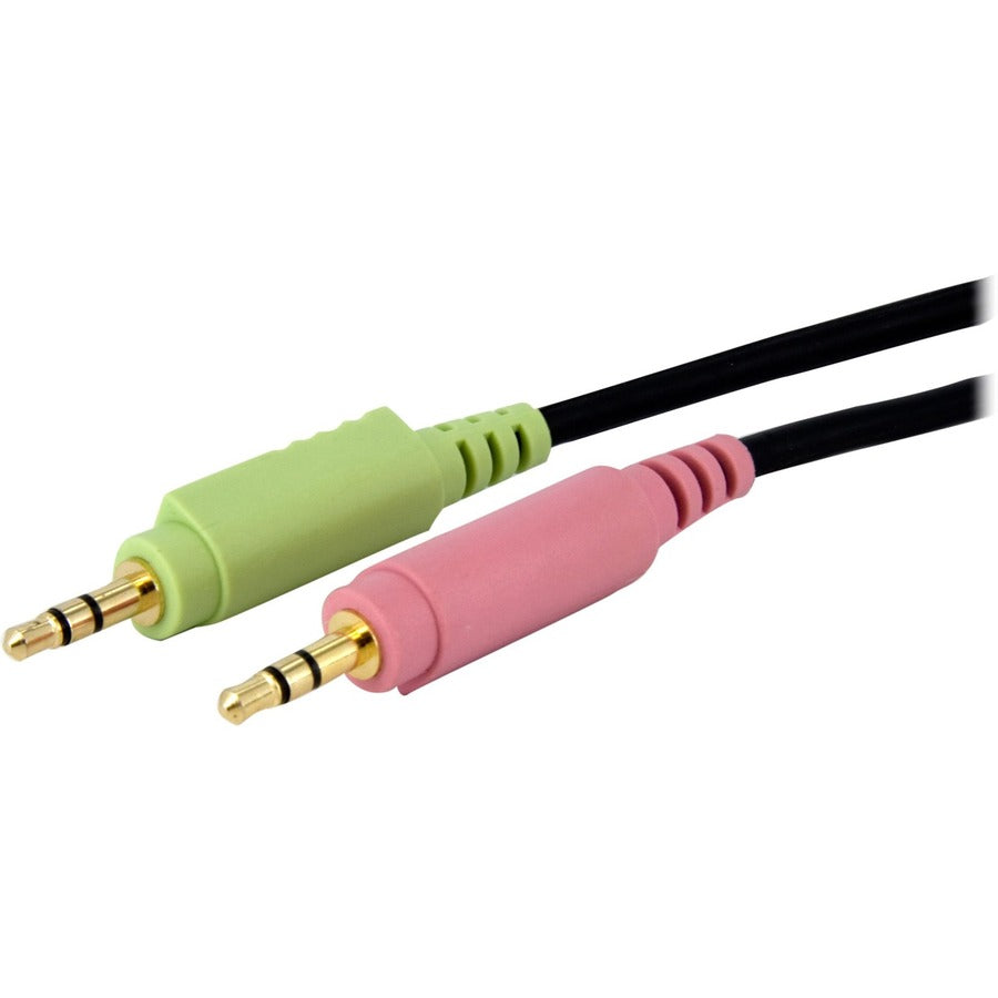 StarTech.com 6ft 4-in-1 USB Dual Link DVI-D KVM Switch Cable w/ Audio & Microphone