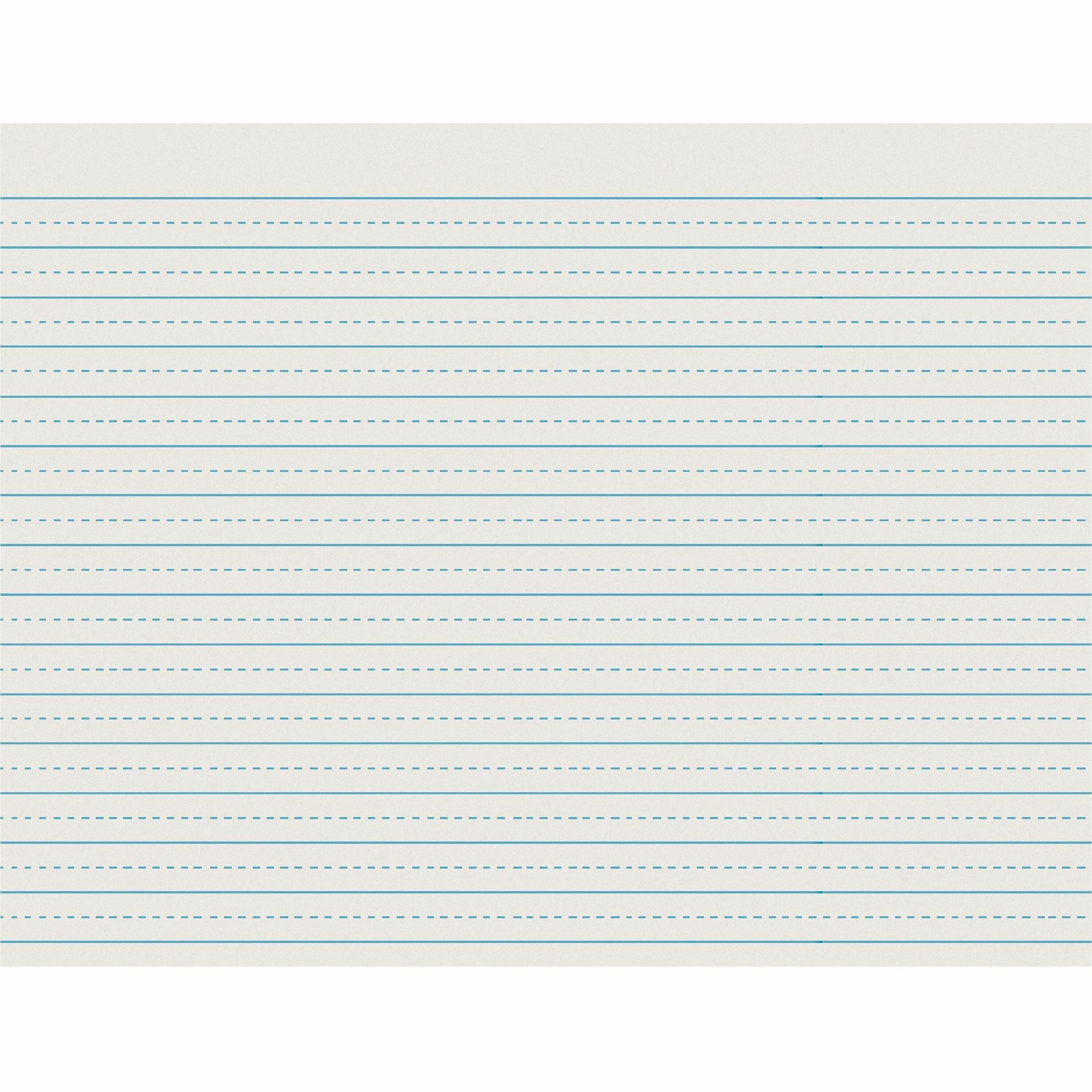 Newsprint Handwriting Paper, Alternate Dotted, Grade 3, 1/2" x 1/4" Ruled Long, 11" x 8-1/2", 500 Sheets