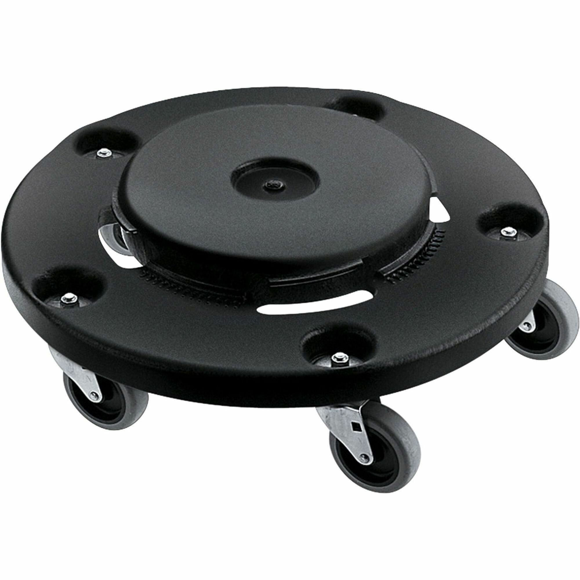 350 lb Load Capacity - 5 Casters - Structural Foam - 18.30" Width x 6.62" Height - Black - 1 Each