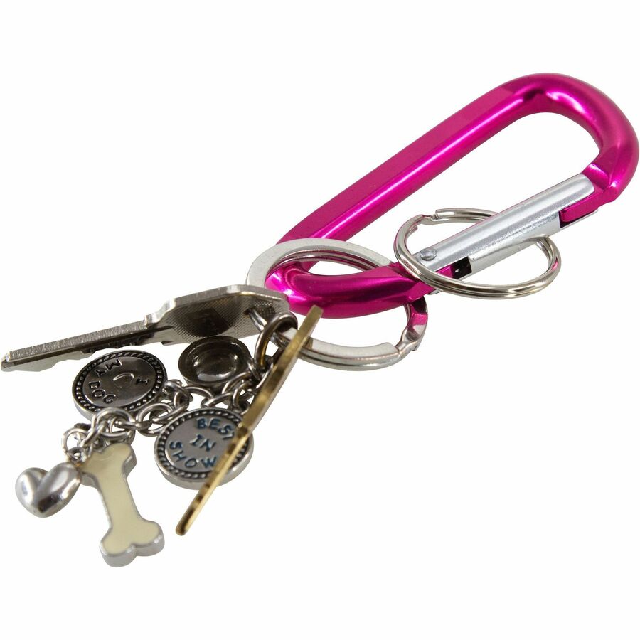 Baumgartens Key Ring, Metal, Multicolor (Orange, Silver, Blue, Purple), 1 Each