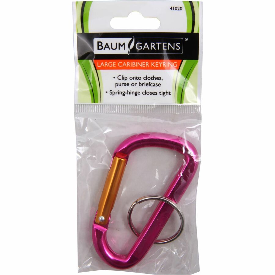 Baumgartens Key Ring, Metal, Multicolor (Orange, Silver, Blue, Purple), 1 Each