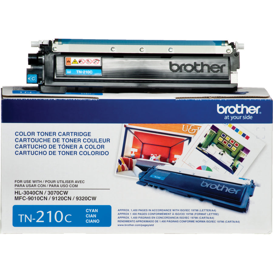 Brother TN210C Original Laser Toner Cartridge - Cyan - 1 Each