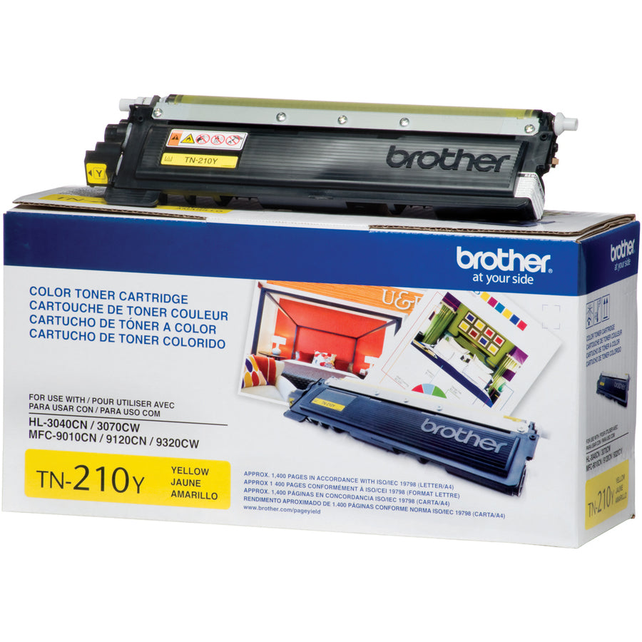 Brother TN-210Y Original Laser Toner Cartridge - Yellow - 1 Each