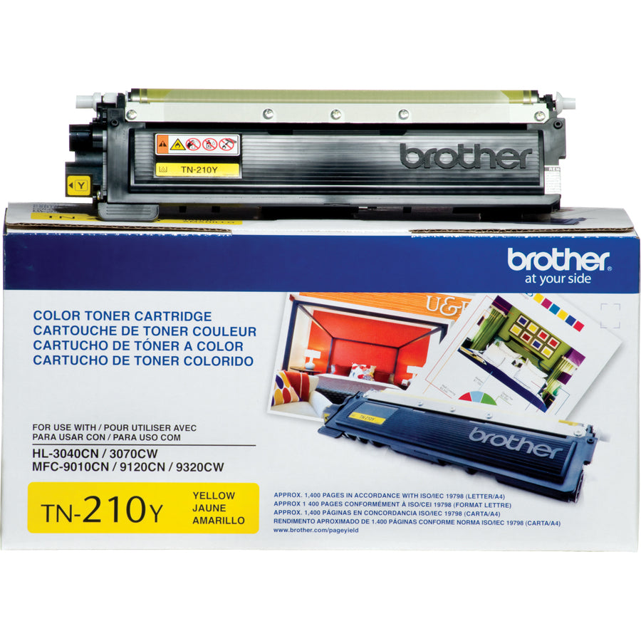 Brother TN-210Y Original Laser Toner Cartridge - Yellow - 1 Each