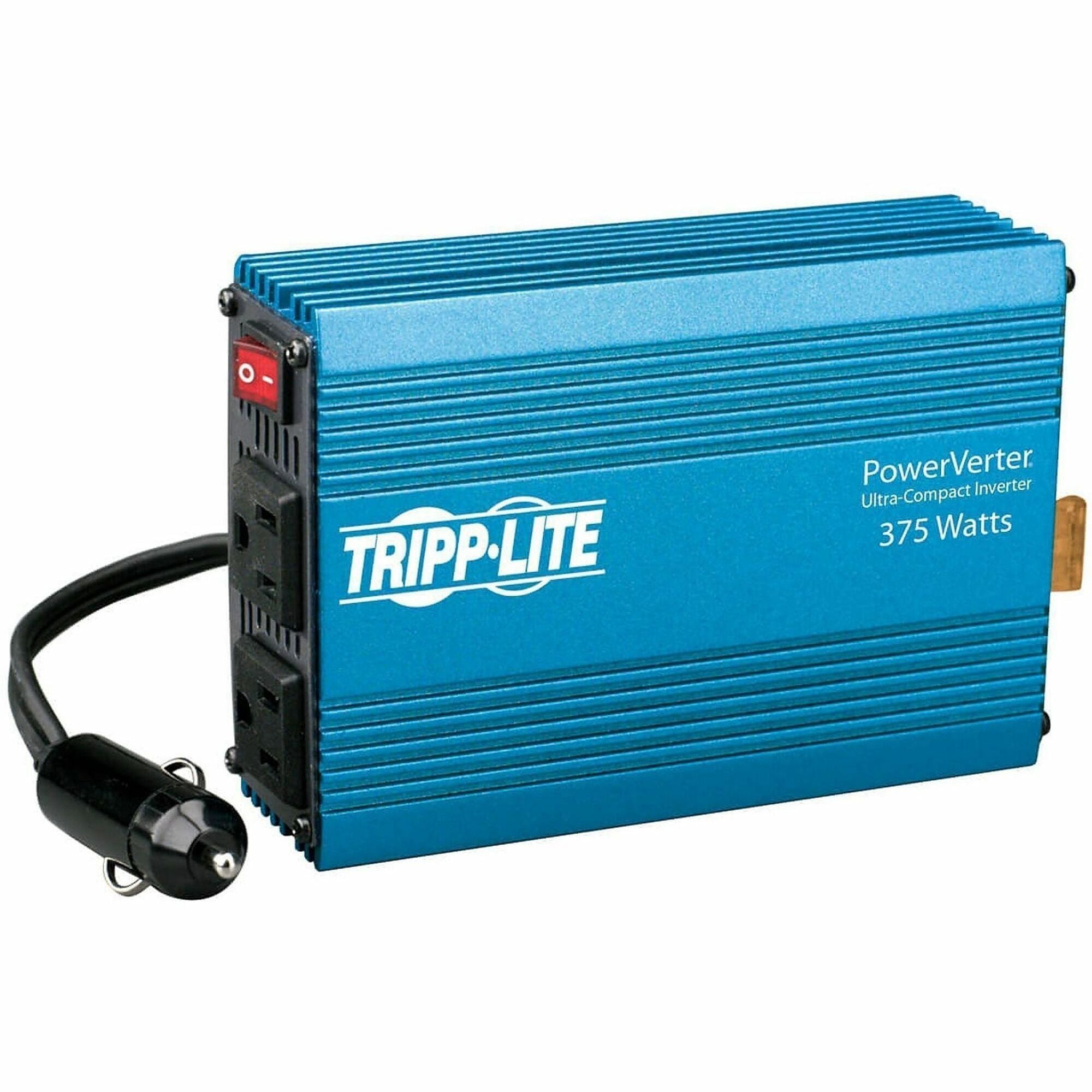 Input Voltage: 12 V DC - Output Voltage: 120 V AC - Continuous Power: 375 W - TAA Compliant