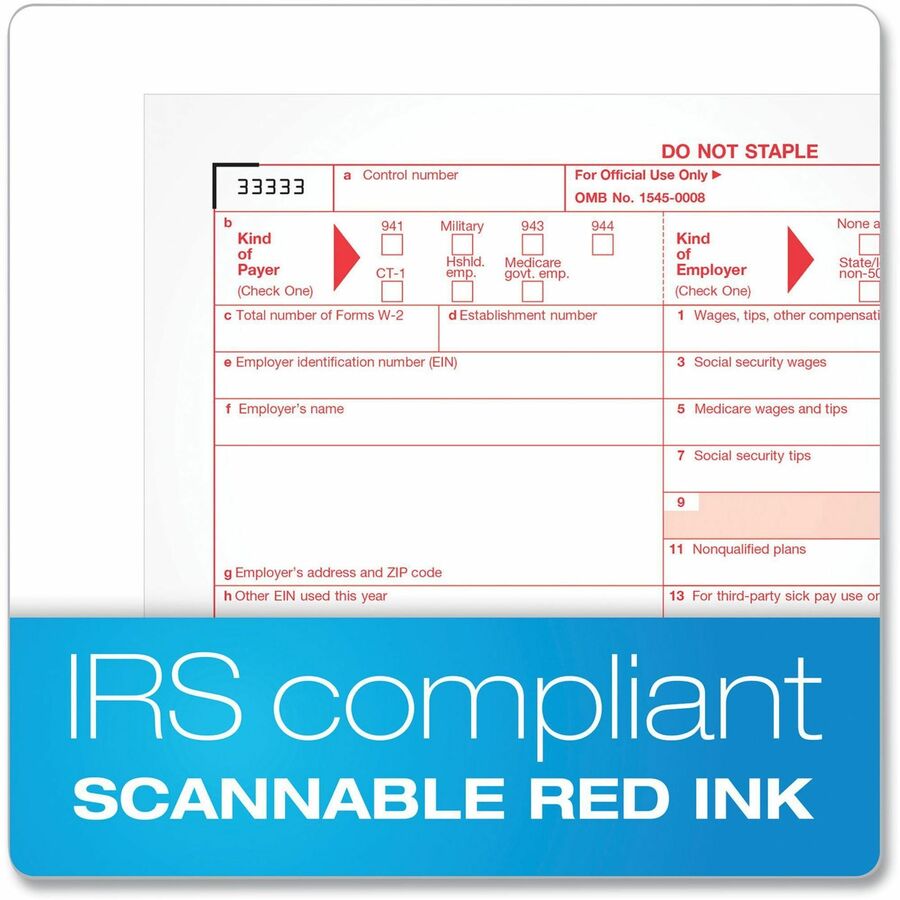 TOPS W2 Laser Forms 6-part Tax Kit - 1 Pack