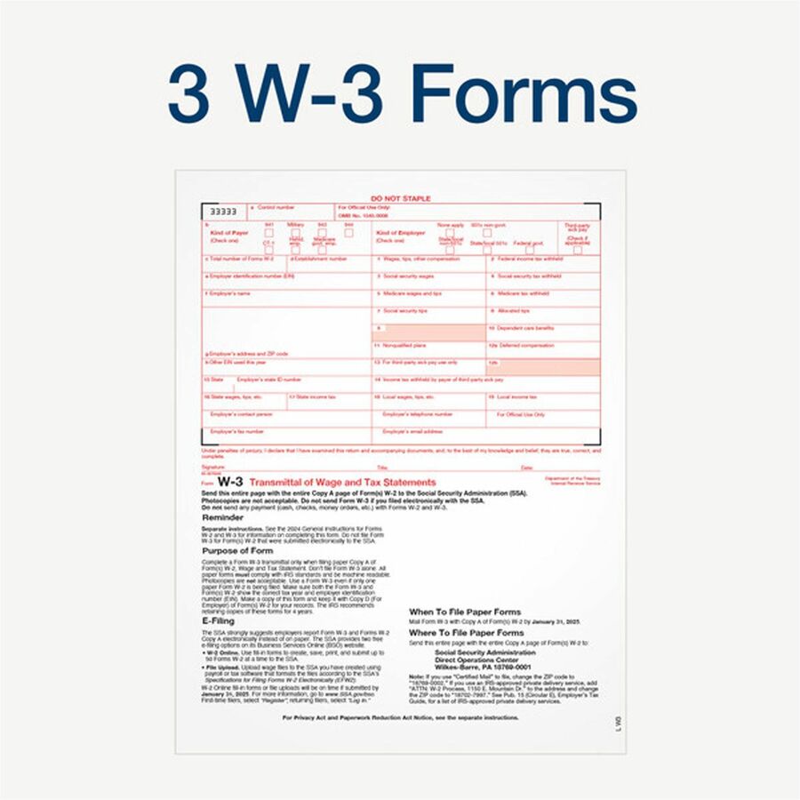 TOPS W2 Laser Forms 6-part Tax Kit - 1 Pack