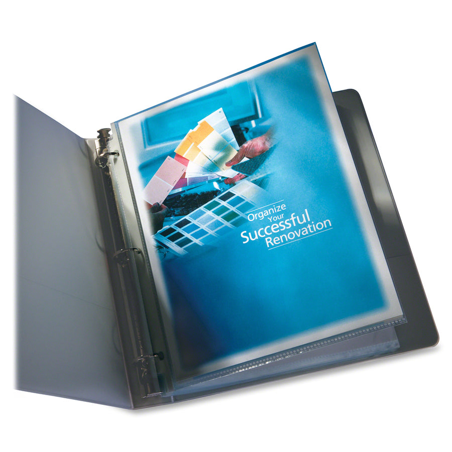 3.3 mil Thickness - For Letter 8 1/2" x 11" Sheet - Ring Binder - Rectangular - Clear - Polypropylene - 50 / Box