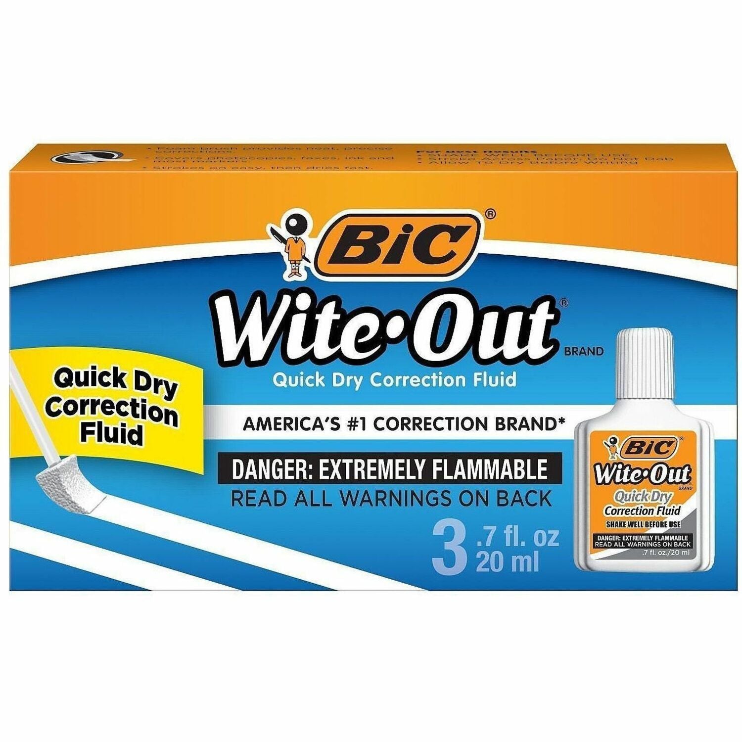 Foam Wedge Applicator - 20 mL - White - Quick Drying, Spill Resistant - 3 / Pack